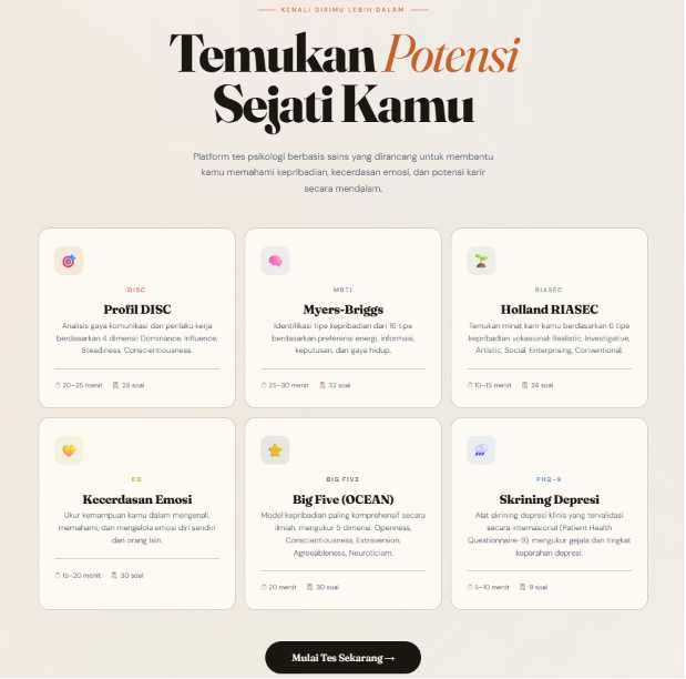 PsychoMetric app screenshot